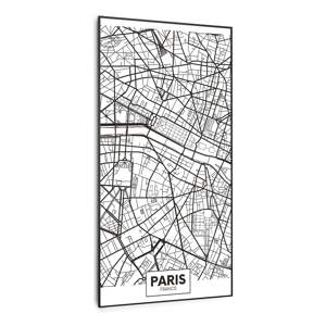 Klarstein Wonderwall Air Art Smart, infračervený ohrievač, mapa mesta Paríž, 60 x 120 cm, 700 W