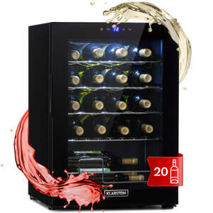 Klarstein Shiraz 20 Uno, vinotéka, 53 l, 20 fliaš, 5-18°C, dotykový ovládací panel