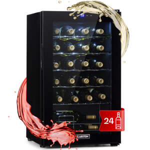 Klarstein Shiraz 24 Uno, vinotéka, 63 l, 24 fliaš, 5-18°C, dotykový ovládací panel