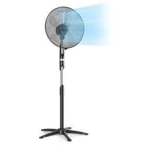 Klarstein Summer Vibe, stojanový ventilátor, 16" (40 cm), 55 W, 2040 m³/h, oscilácia 65°, čierny