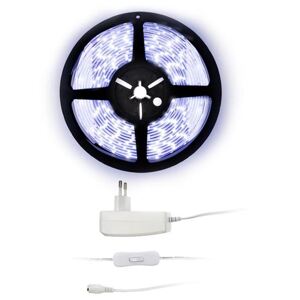 SOLIGHT WM50-65T LED SVETELNY PAS S TESTROM, 5M, SADA S 12V ADAPTEROM, 4,8W/M, IP65, STUDENA BIELA
