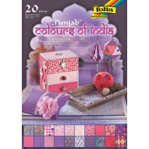 Ručný papier Farby Indie-Punjab, A4, 20 hárkov